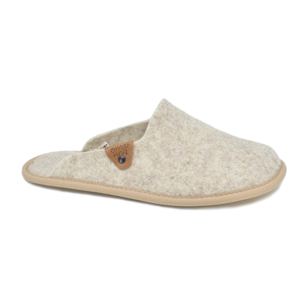 Unisex woolen slippers SPOT, beige. LIMITED EDITION