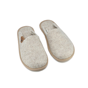 Unisex woolen slippers SPOT, beige. LIMITED EDITION