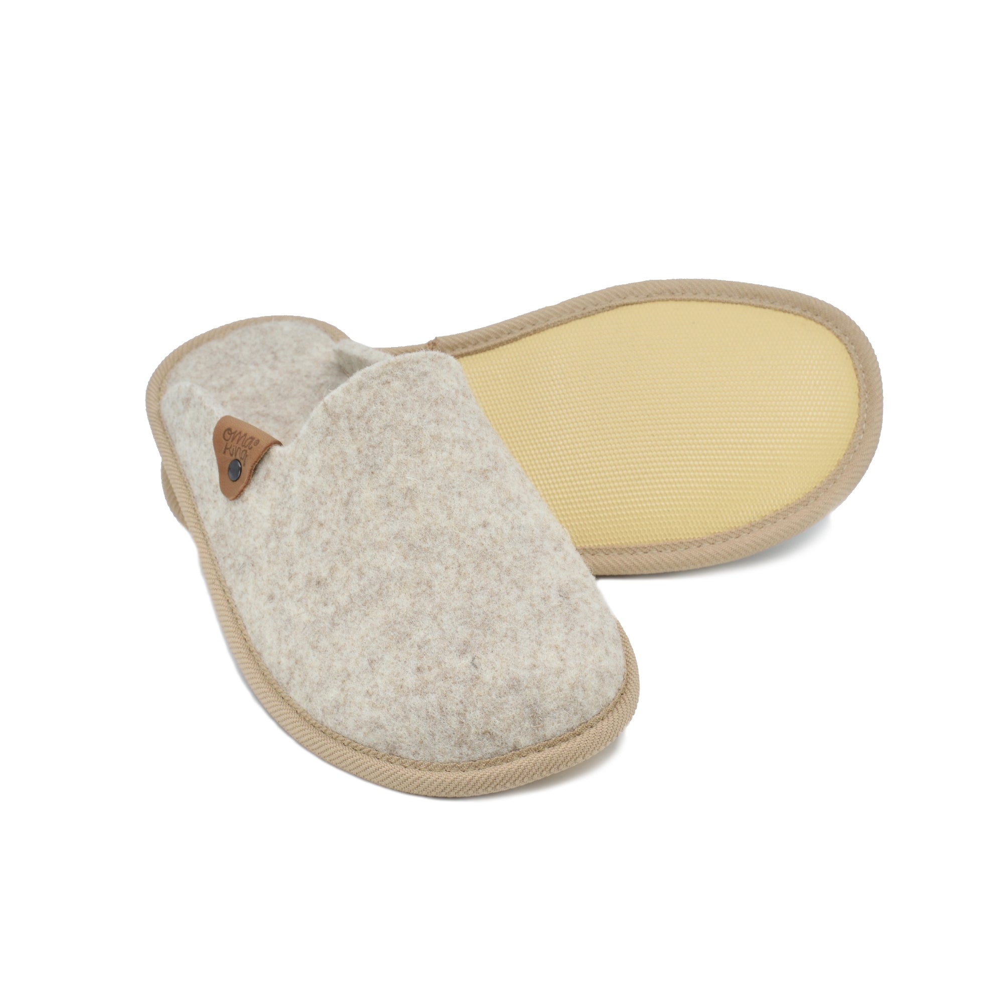 Unisex woolen slippers SPOT, beige. LIMITED EDITION