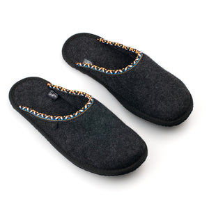 Unisex woolen slippers HALLA, dark grey