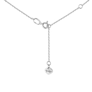 Four-leaf clover necklace, silver color