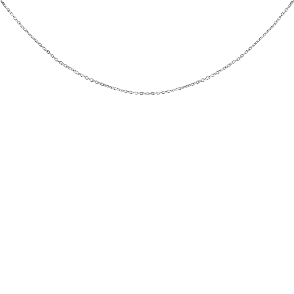 Diamond Cut Anchor Link Chain 45 cm, silver color