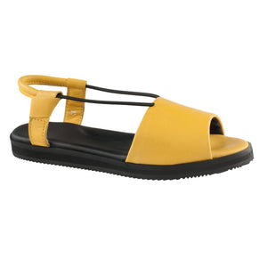 Womens leather sandals Berlin, yellow