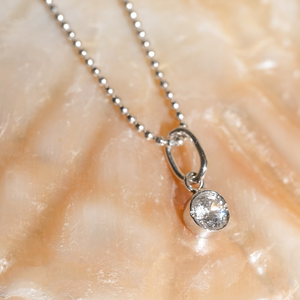 Diamond Drop pendant, silver color