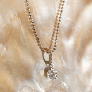 Diamond Drop pendant, silver color