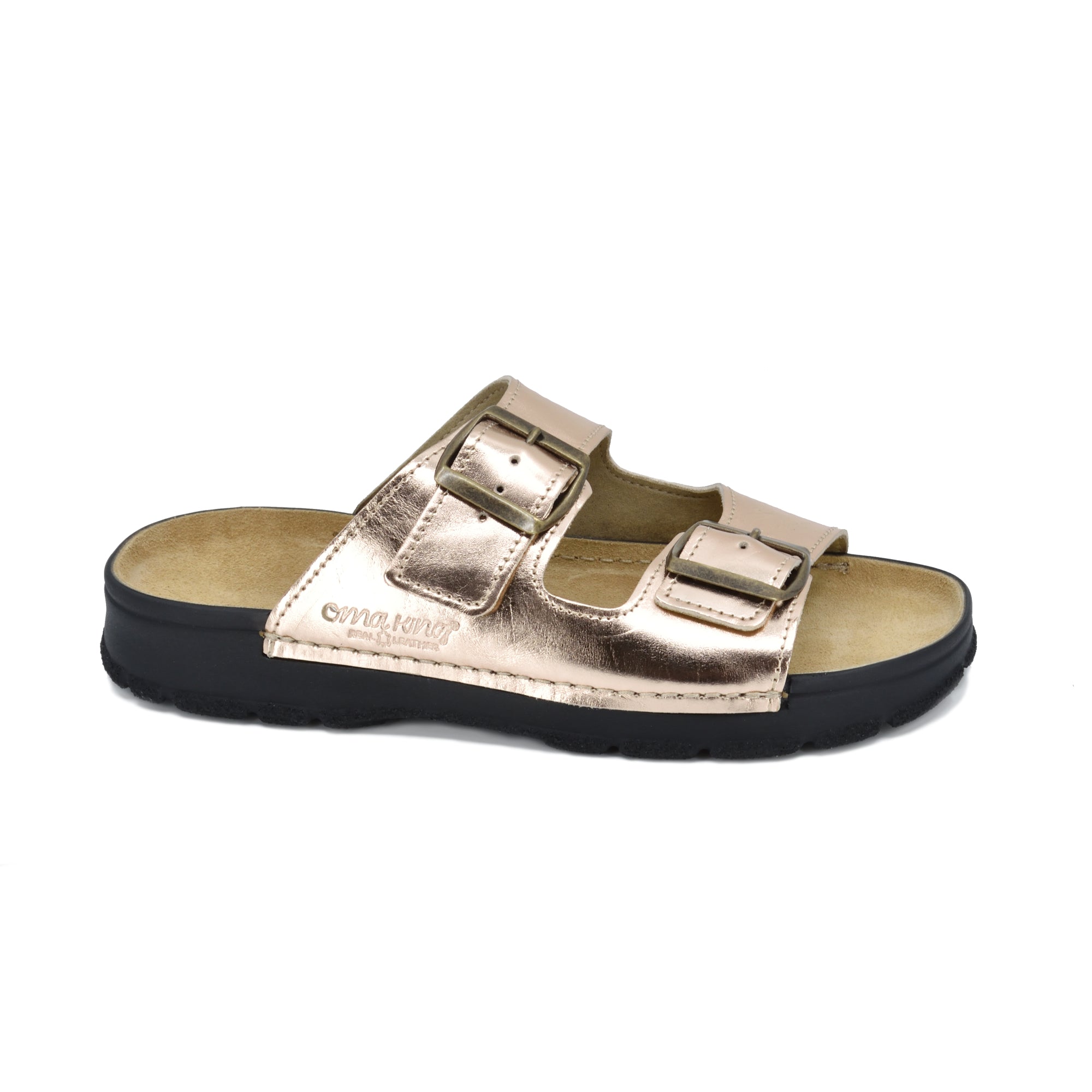 Women's leather sandals Lind, rose gold