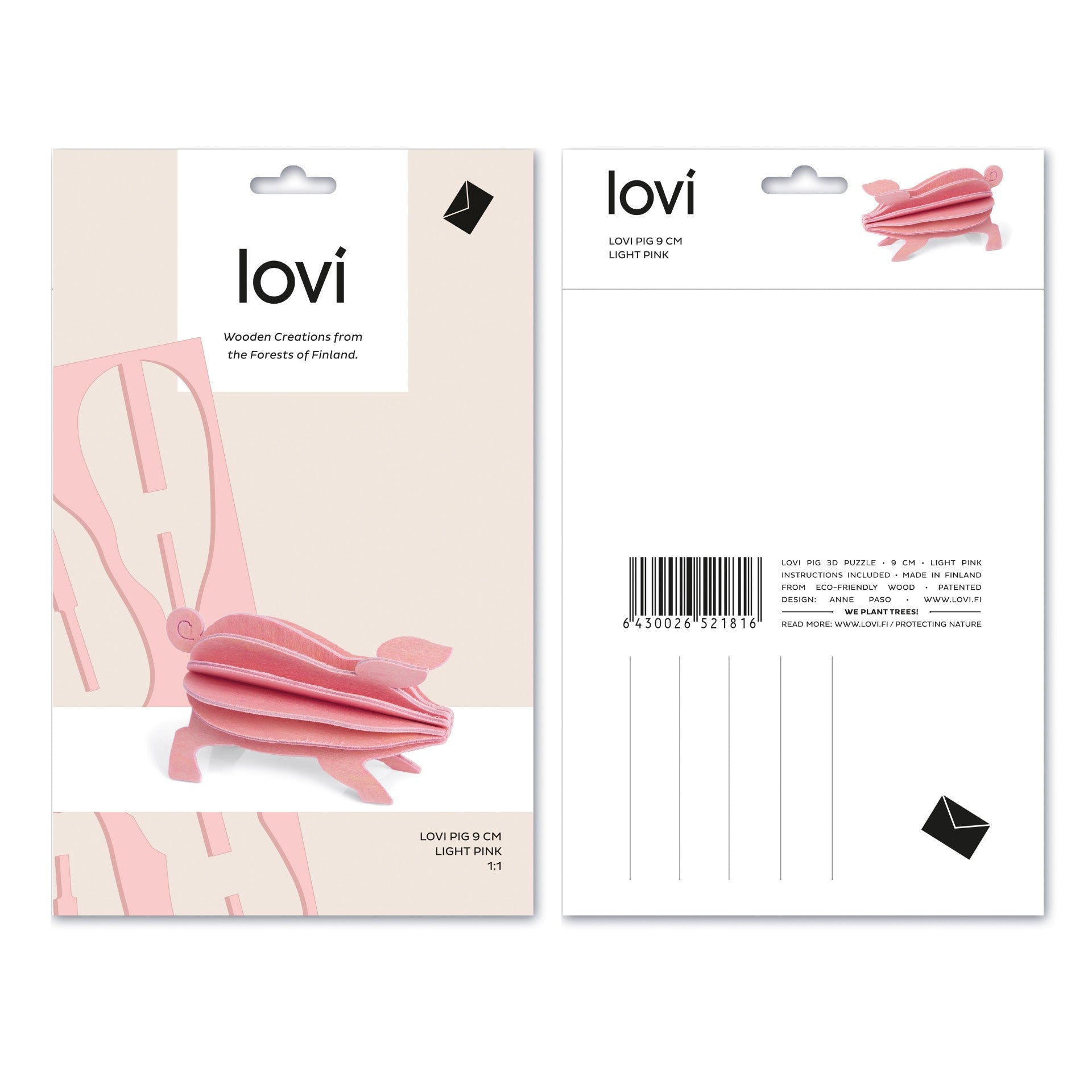 Pig by Lovi, M size card