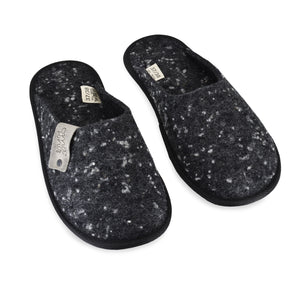 Unisex woolen slippers DOT, dark grey