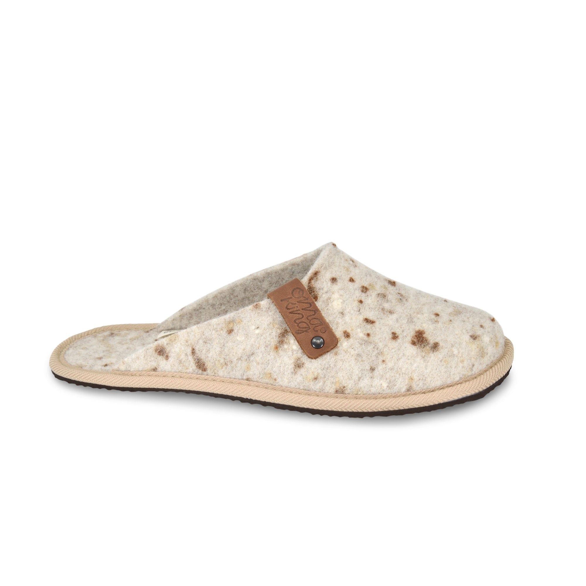 Unisex woolen slippers SPOT, beige. LIMITED EDITION