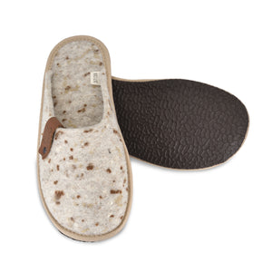 Unisex woolen slippers SPOT, beige. LIMITED EDITION