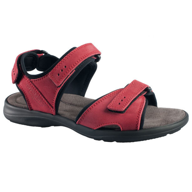 Woman's leather sports sandals LIVA RED