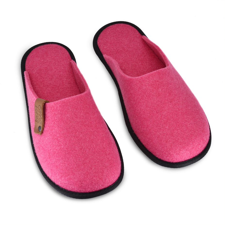 Recycled felt slippers Ranna Pink
